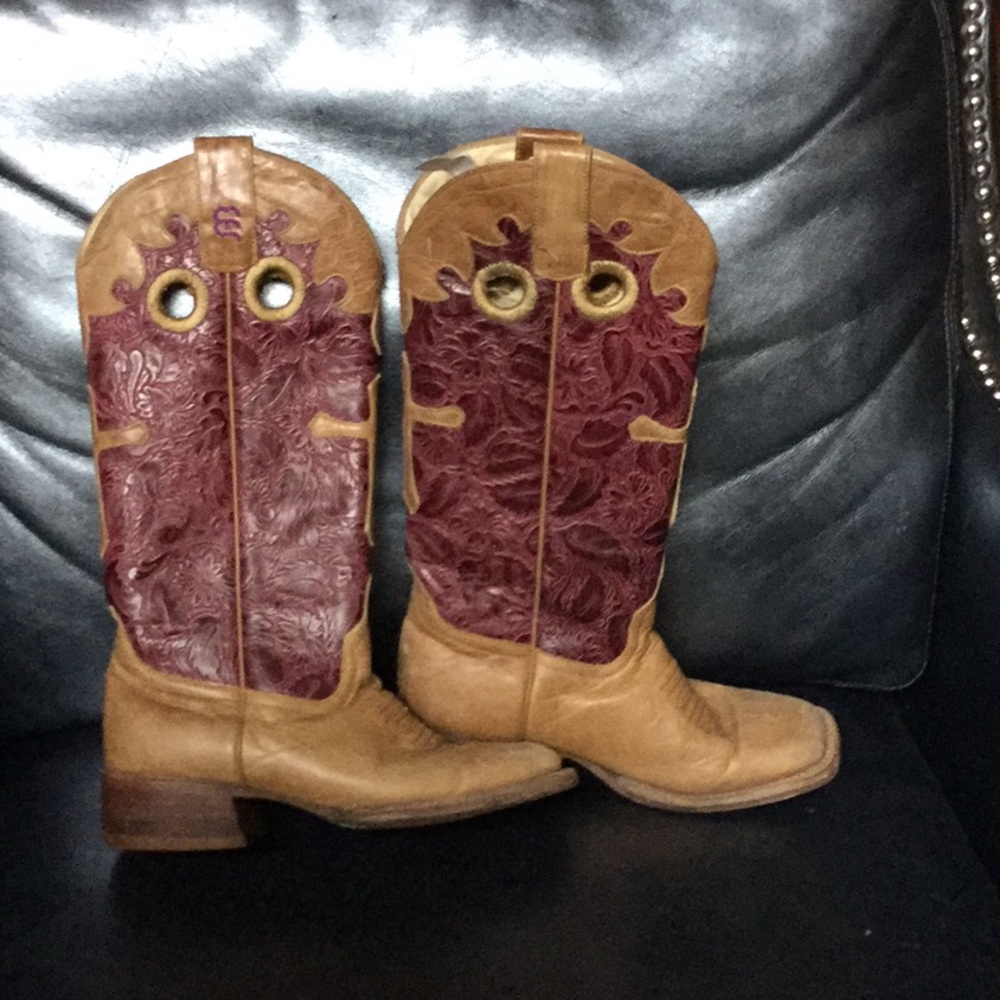 Anderson bean rodeo cowgirl cowboy boots ranch barn barrel racing buckaroo - Picture 3 of 14